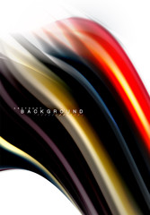 Fluid liquid mixing colors concept on light grey background, wave and swirl curve flow line, trendy abstract layout template for business presentation, app wallpaper banner, poster or wallpaper