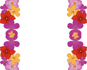 Fototapeta na wymiar Decorative flowers square frame vector illustration graphic design