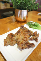 grilled pork or pork steak