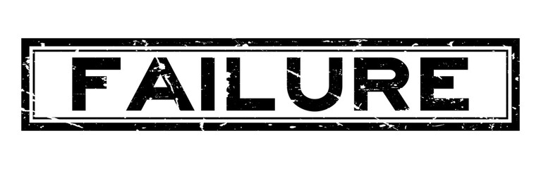 Obraz premium Grunge black failure word square rubber seal stamp on white background