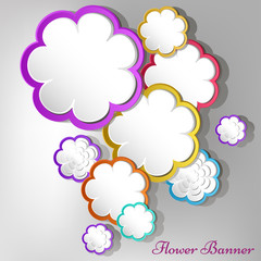 Floral banner design.  Vector illustration.