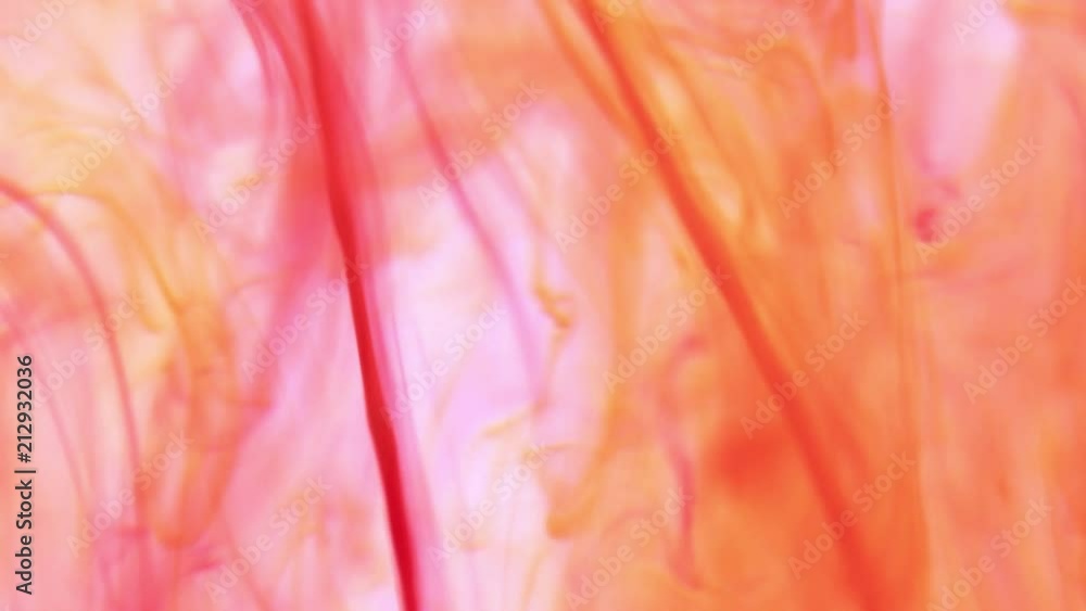 Poster colored ink drops motion dynamic. ambient abstract background.