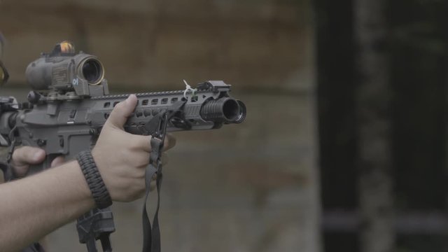 Preparing airsoft rifle