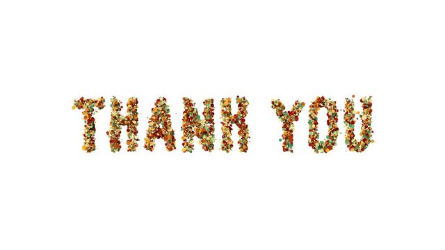 Thank you motion graphics flat animation revealer motion poster, banner text. Available in 4K FullHD and HD video render footage