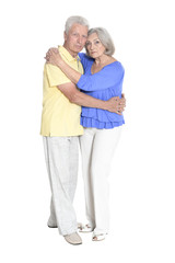 Fototapeta na wymiar portrait of senior couple embracing