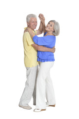 portrait of  senior couple dancing 