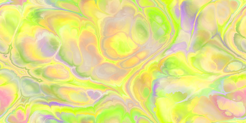 marbleized yellow and pastels abstract seamless tile