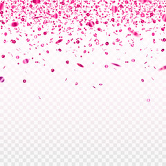 Stock vector illustration pink confetti isolated on a transparent background EPS 10 - 212934492