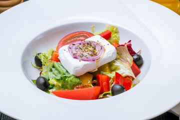 Greek salad with feta