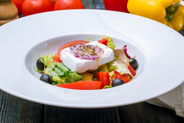 Greek salad with feta