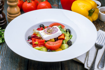 Greek salad with feta