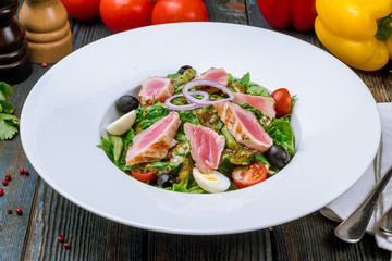 Nicoise with tuna
