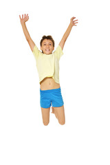 Young boy doing exercises