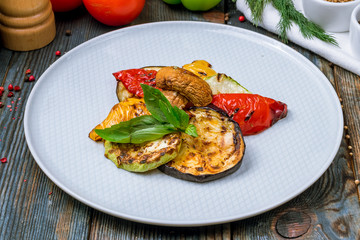 grilled vegetables on a plate
