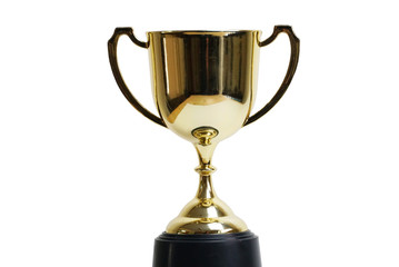 Trophy isolated on white background,win concept.