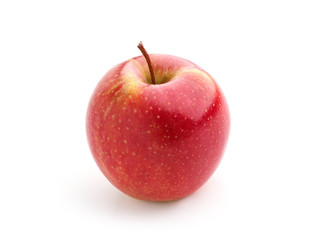 red apple on a white background
