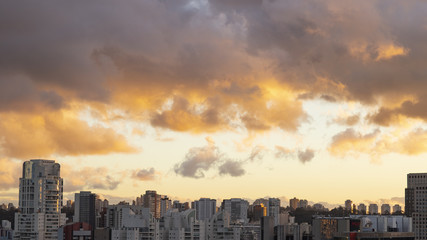 Large buildings in the big city and a beautiful sunset, Brazil South America, MORE OPTIONS IN MY PORTFOLIO 