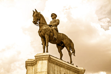 The statue of Ataturk in Ulus - Ankara, Turkey