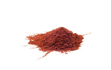 Cacao powder isolated on a white background