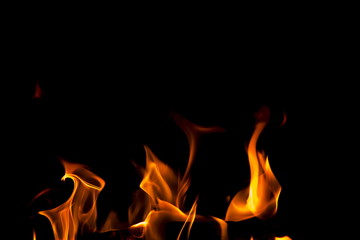Fototapeta premium Abstract fire on black background