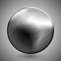 Metal Button Icon Template Texture Realistic