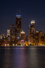 Fototapeta na wymiar Chicago Skyline at Night