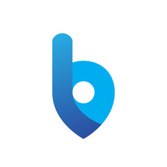 Letter B maps logo