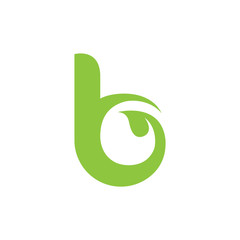 Letter B Leaf Logo