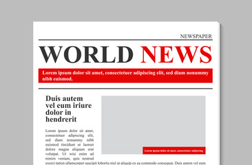 Creative vector illustration of daily newspaper journal, business promotional news isolated on transparent background. Art design mockup template. Abstract concept graphic typographic print element