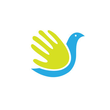 bird hand save logo