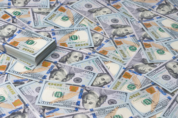 Background of 100 dollar bills