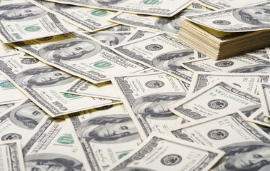 Background of 100 dollar bills