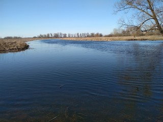 River, water, spring, fishing, serenity