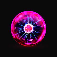 Stock vector illustration realistic plasma globe, electric sphere, Magic Ball. EPS10