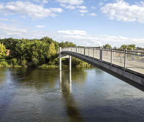 Donausteg pedestrian bridge in Ingolstadt, Germany