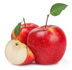 Red Apples isolated on white
