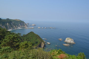 Fototapeta na wymiar Paisajes costeros de Asturias