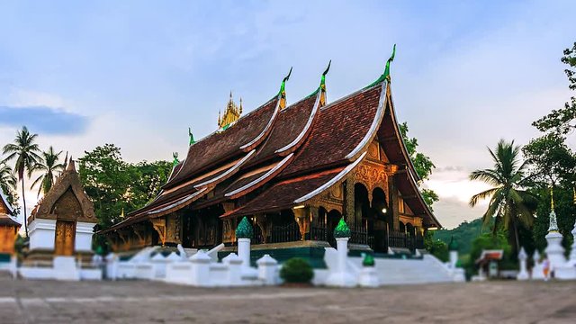 Wat Xieng Thong or Golden City Temple in Luang Prabang, Laos. Xieng Thong temple is one of the most important temple of Lao monasteries.