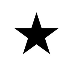 Star icon, classic form. Easily colorable vector design on isolated background.