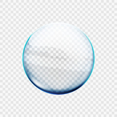 Fototapeta na wymiar Stock vector illustration glass transparent sphere. Ball isolated on a transparent background. EPS10