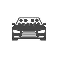 Car sharing icon logo