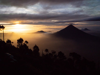 Aussicht vom Vulkan Acatenango, Guatemala