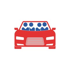 Car sharing icon logo