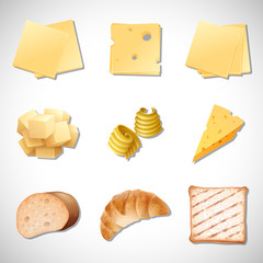 A Set of Bread and Cheese