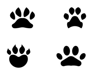 Fototapeta na wymiar Foot print dog animal pet logo and symbols