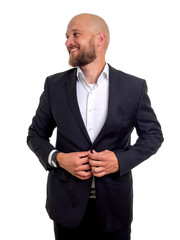 Businessman mit weißem Hintergrund
