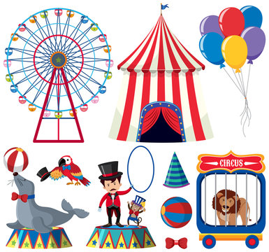 A Set of Circus Animal Show