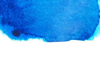 Blue abstract background in watercolor style