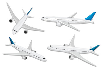 A set of commercial airplane © brgfx