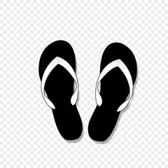 flip-flops icon isolated on transparent background.